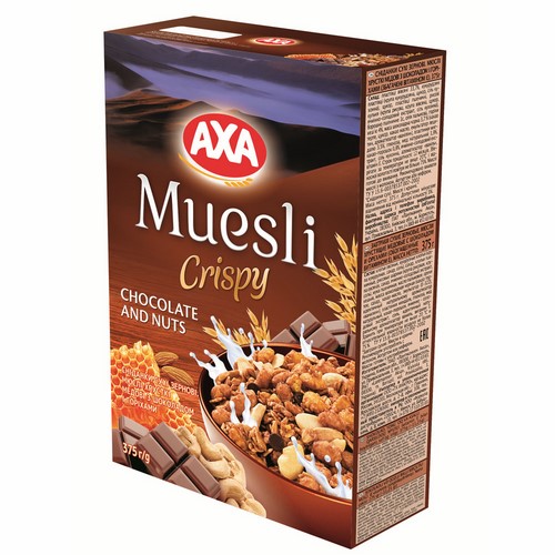 Crunchy muesli with honey, chocolate and nuts (with vitamin E)