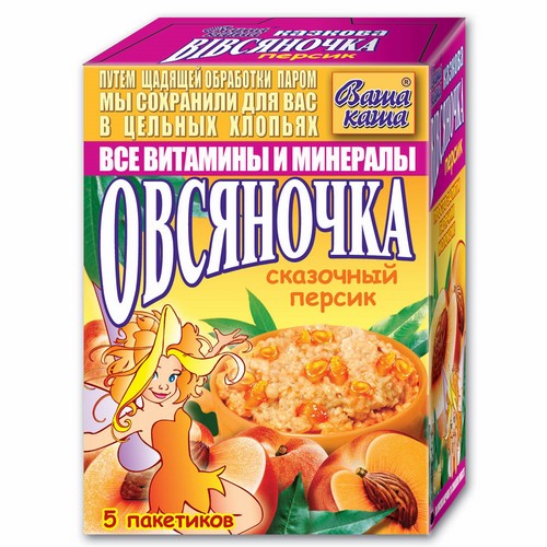 Porridge “Ovsyanochka Fairy tale Peach” in box
